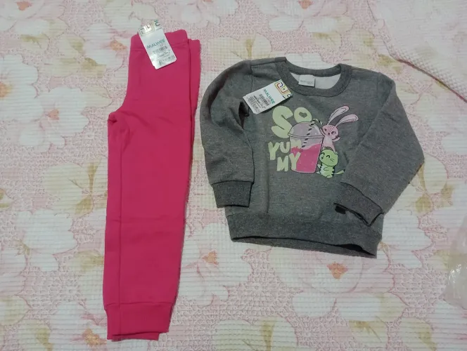 Conjunto infantil tamanho 3 da Malwee menina