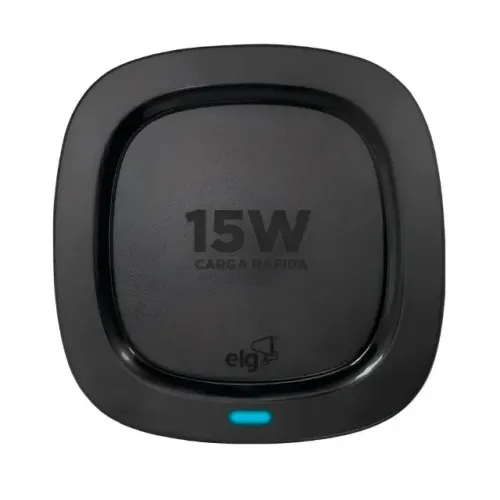 Carregador Sem Fio ELG 15W (Modelo WQ15BK)