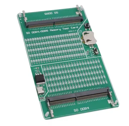 Testador de Memória DDR4 DDR5 Notebook SO-DIMM Placa Diagnóstico RAM LED