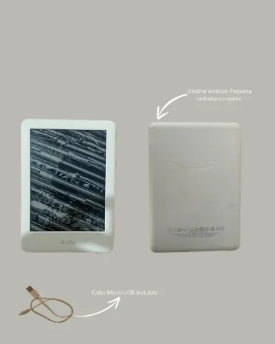Kindle 10ª Geração Branco + Cabo Original