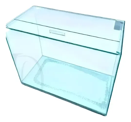 Aquário de vidro 25 litros - 45 × 17 × 28 cm