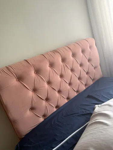 Cabeceira cama casal rosa 