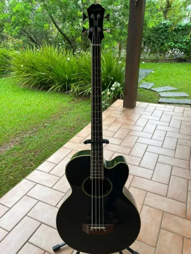 Baixolão Epiphone El Capitá Korea 4 cordas preto korea