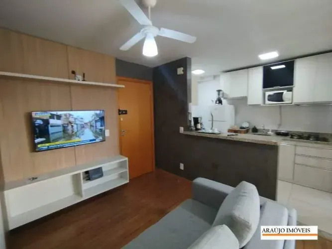 APARTAMENTO DE 45m2 MOBILIADO- PREDIO COM LAZER COMPLETO NO BAIRRO DE LOURDES