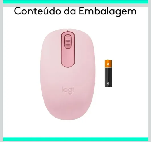 Mouse SEM FIO Logitech M196 Rose/Rosa NOVO