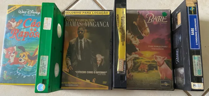 Lote 3 fitas filmes VHS Dublados