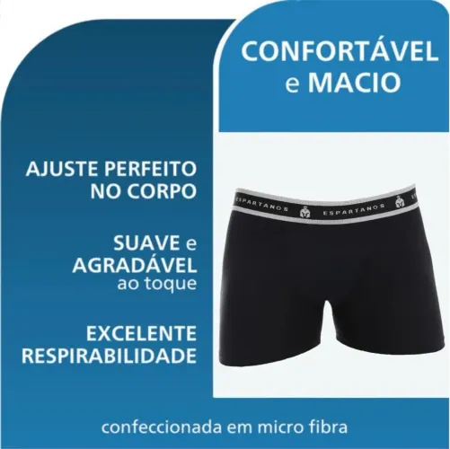 Kit Com 10 Cuecas Boxer Masculina Microfibra Original