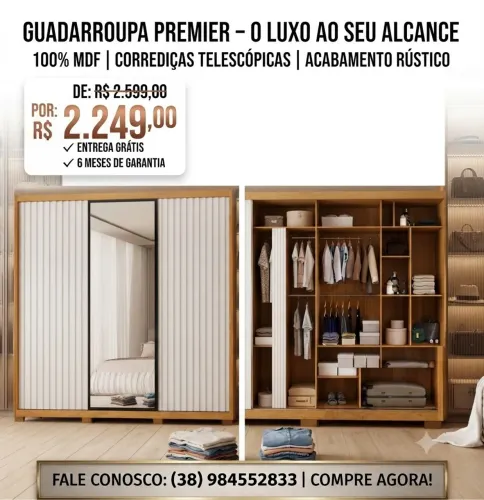 Guarda roupa casal 100%MDF MONTAGEM ENTREGA GRÁTIS