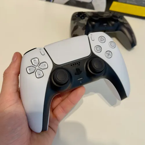 Controle DualSense PS5 Branco e Camuflado Impecáveis Sem Drift 