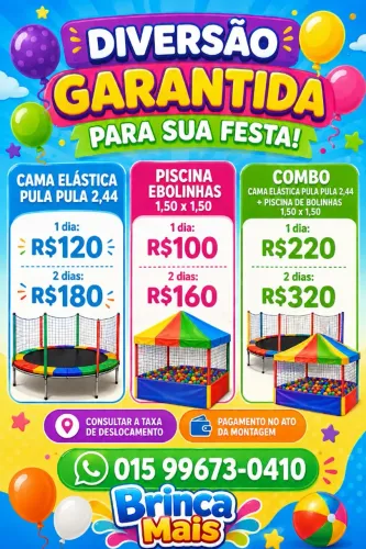Locação de Pula pula e piscina de bolinhas