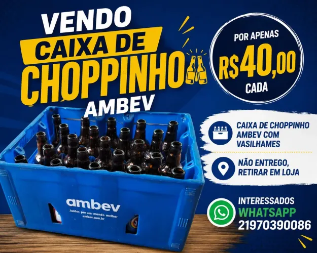 Caixas de cerveja AmBev com vasilhames 