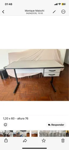 Mesa escritório com 2 gavetas