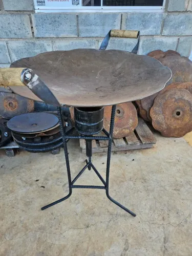 Chapa em disco para fritar carne