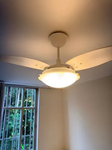 Ventilador de teto 3 Pás em madeira - 127V Branco Venti-Delta