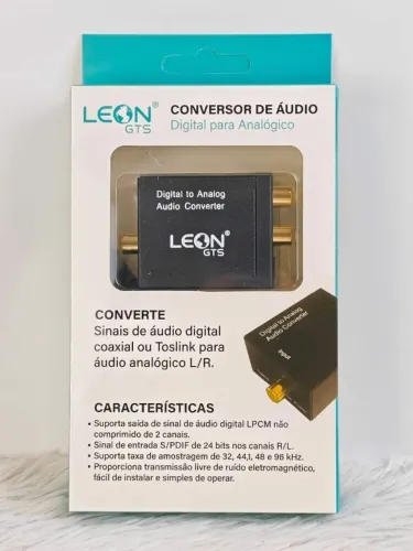 Conversor Áudio Óptico Digital Coaxial RCA Analógico - Entrega Grátis