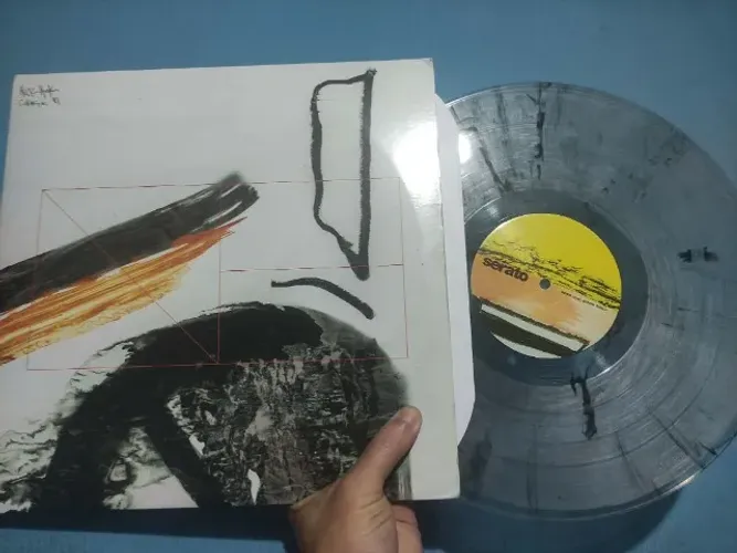 par de discos timecode serato edição especial transparente