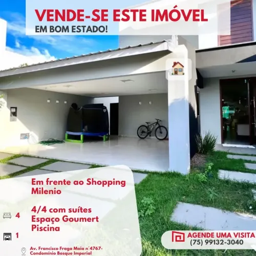 Casa em condomínio na fraga maia em Feira de Santana/BA