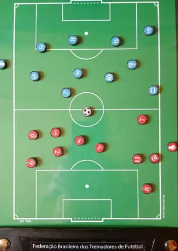 Futebol Estilo Time Botão Prancheta Peças Ima Peça Rara Colecionador