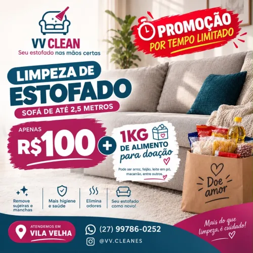 Limpeza e Higienização de Estofados - VV Clean
