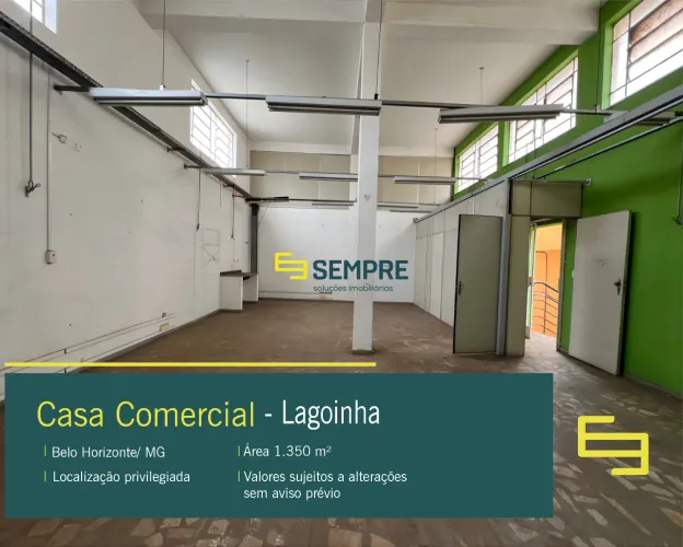 Casa comercial para aluguel, Lagoinha - Belo Horizonte/MG