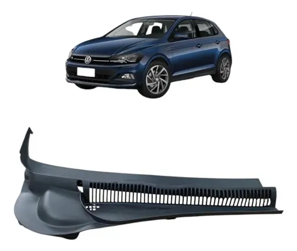 Grade Churrasqueira Vw Polo Virtus Direito 2018 A 2025 Preto