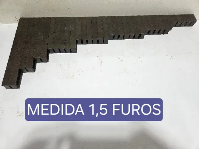Guarnição de ferro 1,5 FUROS para rama de Corte Vinco e Tipografia