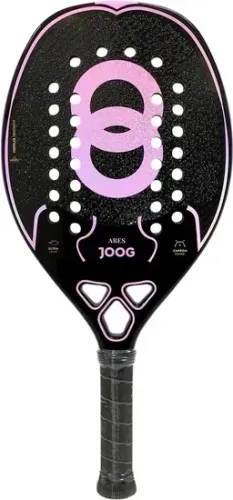 Raquete de Beach Tennis Joog Ares 3K Pro Full Carbon Eva Pro Preto/Rosa