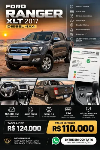 Ford Ranger XLT 3.2 20V 4X4 CD Diesel Aut. 2017