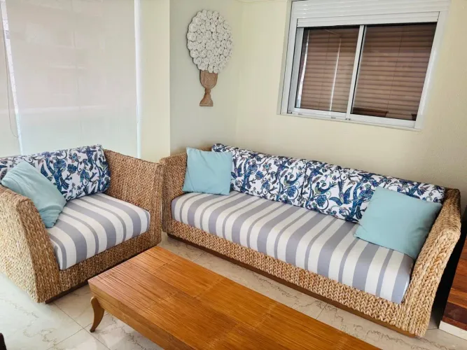 Conjunto Sofá e Poltrona - área Gourmet