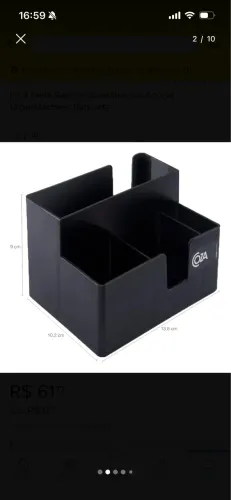 Kit 4 Porta Sachês Guardanapos Açúcar Organizadores Bancada