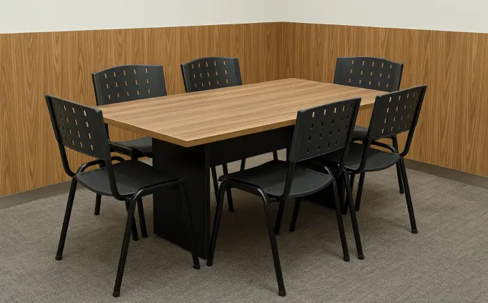 MESA DE REUNIAO PE PAINEL 2.00x1.00 LOJA IKONOFFICE