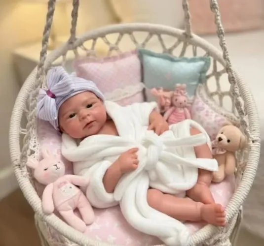 Bebê reborn de silicone sólido elijah