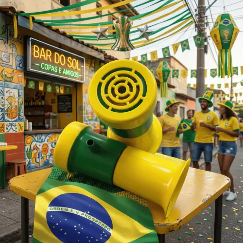 Kit 5/10/25 Apitos Barulhentos Brasil Corneta Torcedor Futebol