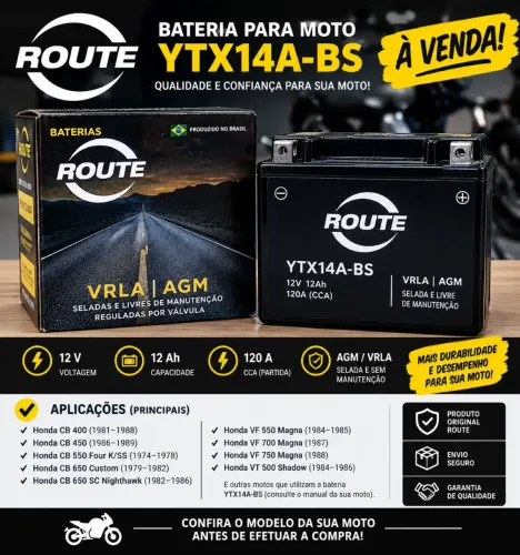 BATERIA ROUTE YTX14A-BS