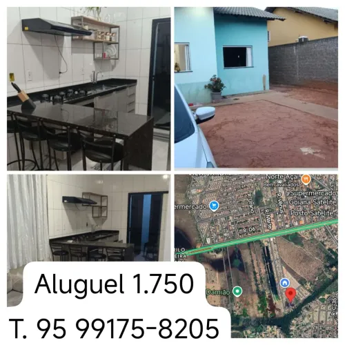 Casa com 2 quartos, cozinha americana semi mobiliada