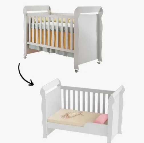 Berço mini cama com protetor de menino