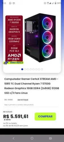 Vendo Pc gamer 5 meses de uso , sem marcas , muito bem conservado 