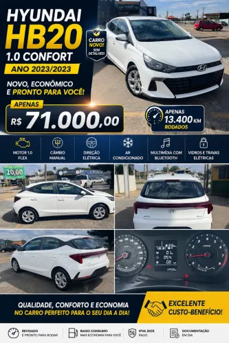 Hyundai HB20 Comfort 1.0 Flex 12V Mec. 2024