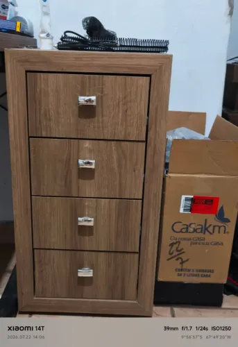 GAVETEIRO VERTICAL MDF 4 GAVETAS