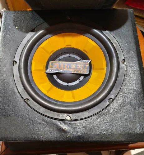 Caixa com subwoofer de 12 + caixa corneta e twitter vazia 