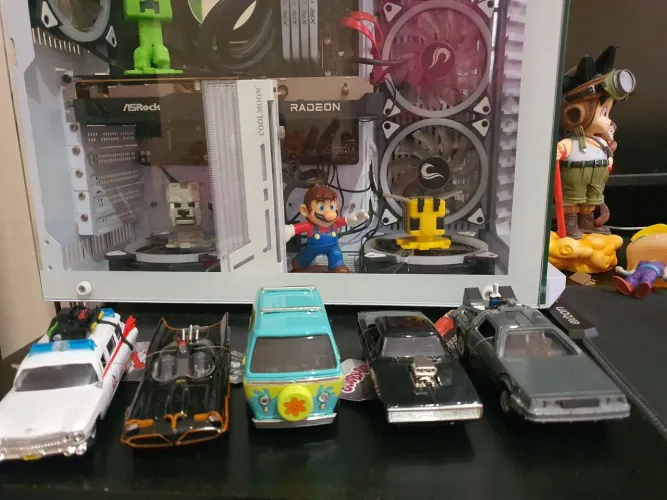 Miniatura Máquina de mistério scoob doo, caça fantamas, de volta para o futuro e etc 
