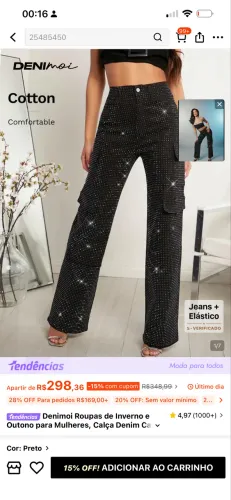 Calça strass
