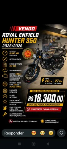 Hunter 350 ano 26 18.300