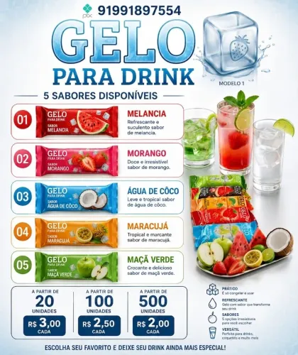 Gelo de saborizado