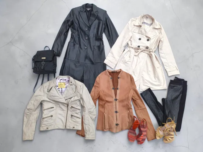 Lote roupas de marcas feminina peças em couro Zara Victor Hugo Burberry miu miu PP/34