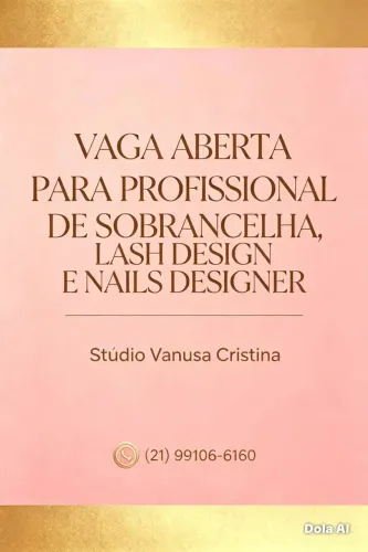 Vaga para profissional da beleza