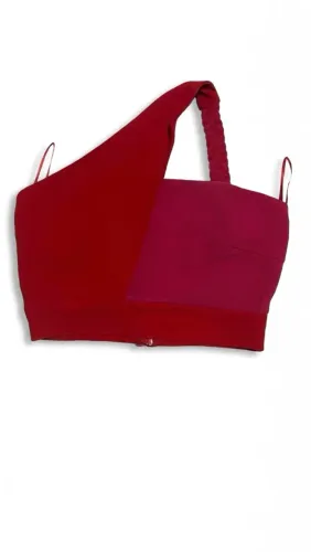 Top Le Salis Vermelho e Pink Assimétrico - Tamanho 36