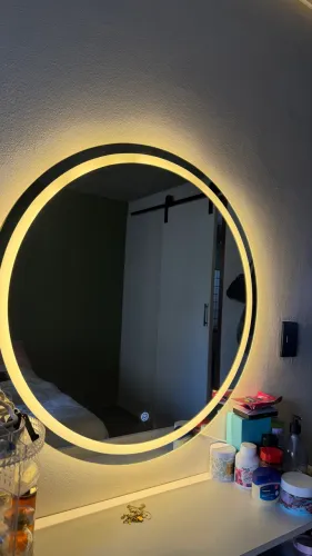 Espelho redondo de Led