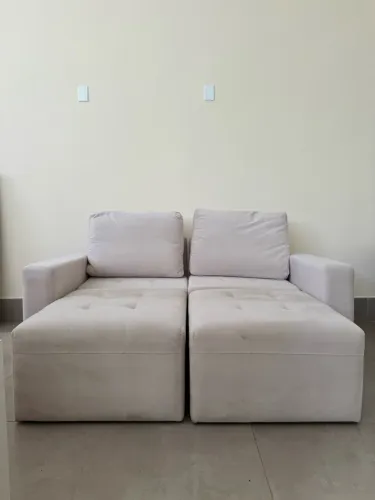 Sofá Herval 2 Lugares Bege 
