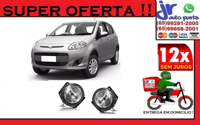 Par Farol de Milha Novo Palio G5 2012 a 2017 Auxiliar Neblina